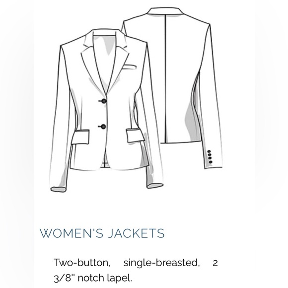 Tom James Royal Classic Custom Tailored Navy Blue single-breasted suit blazer, S - Picture 8 of 9